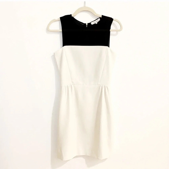 Sandro Rime Bustier Sheer Dress in White & Black size 1 Small - Picture 2 of 10